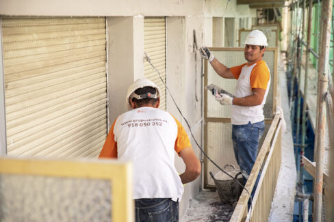 Grupo Strotec - Trabajos - Rehabilitación de fachada calle Felipe Estévez Getafe